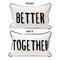 Hello Honey® Cream & Black Better Together Applique Lumbar Pillow
